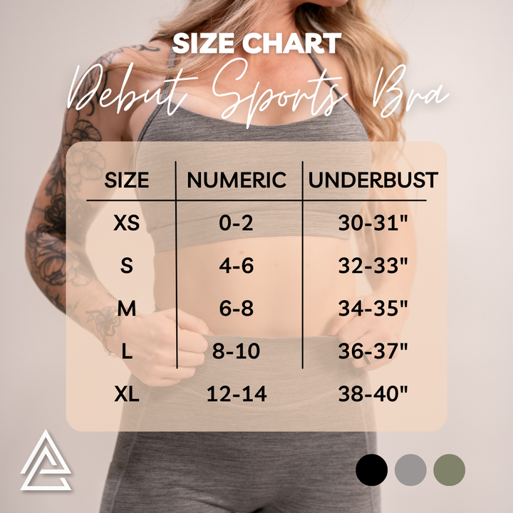 Women's Debut Sports Bra – Gray