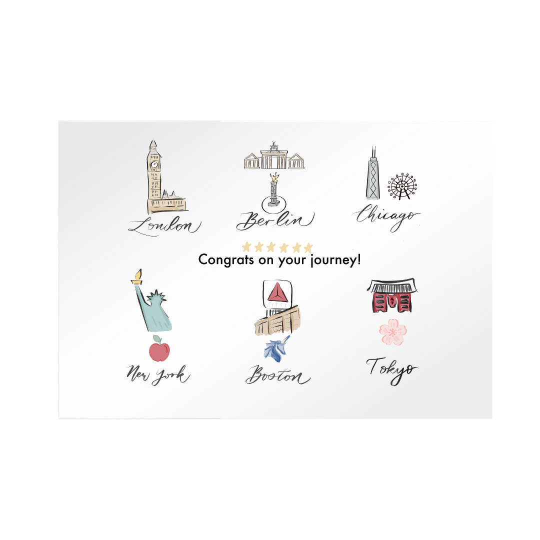 World Marathon Majors Congratulations Card by Pen and Paces