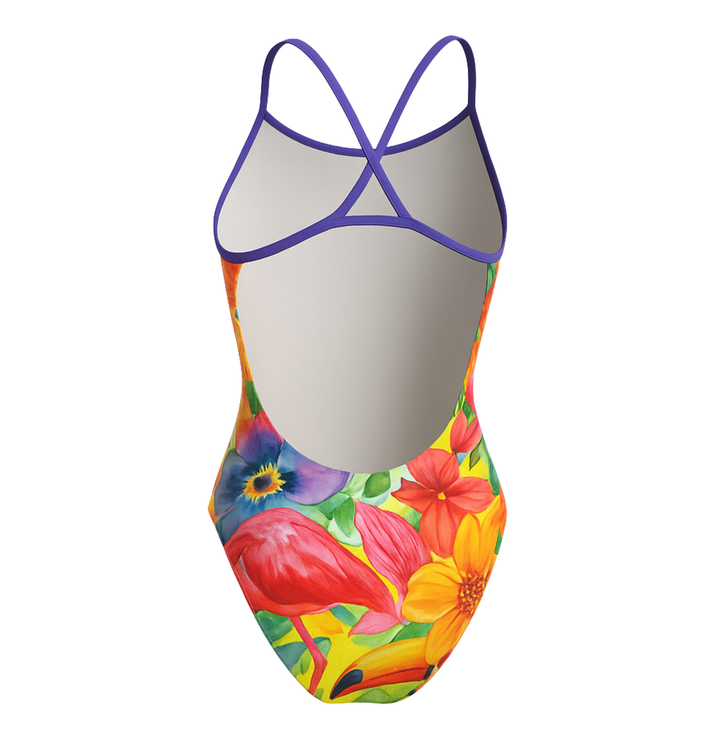 Tropical Toucan Women's Lightback One Piece Athletic Swimsuit – view 2