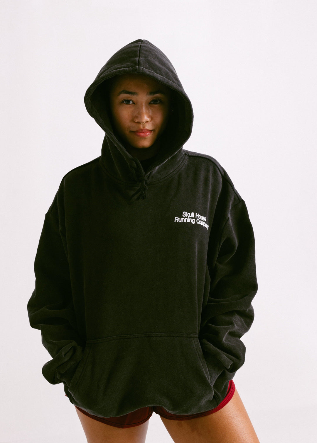'Dimensions' Hoodie, Unisex – Washed Black