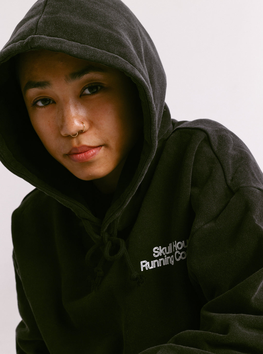 'Dimensions' Hoodie, Unisex – Washed Black