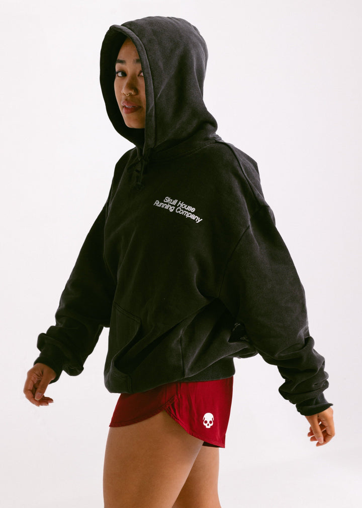 'Dimensions' Hoodie, Unisex – Washed Black
