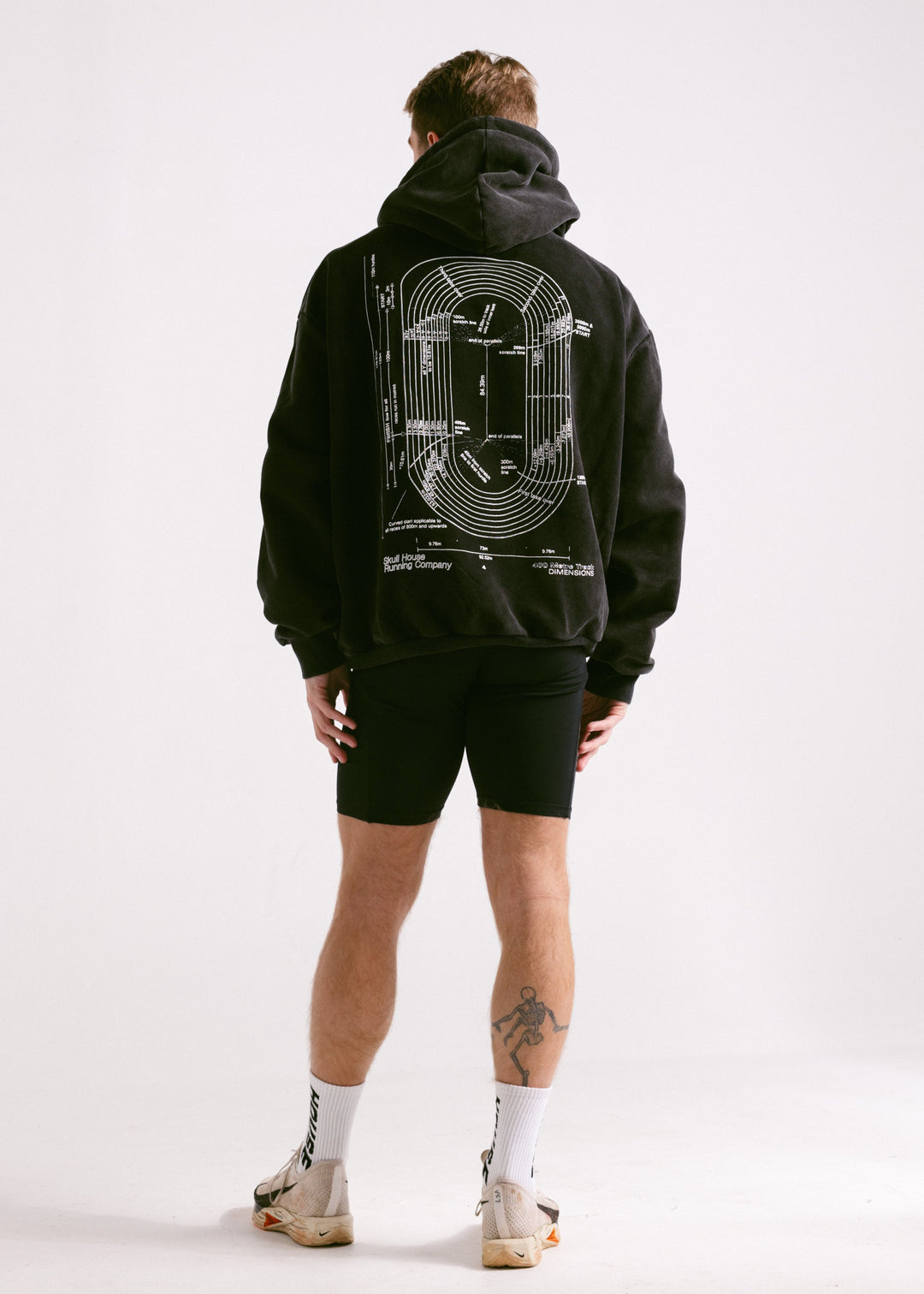 'Dimensions' Hoodie, Unisex – Washed Black