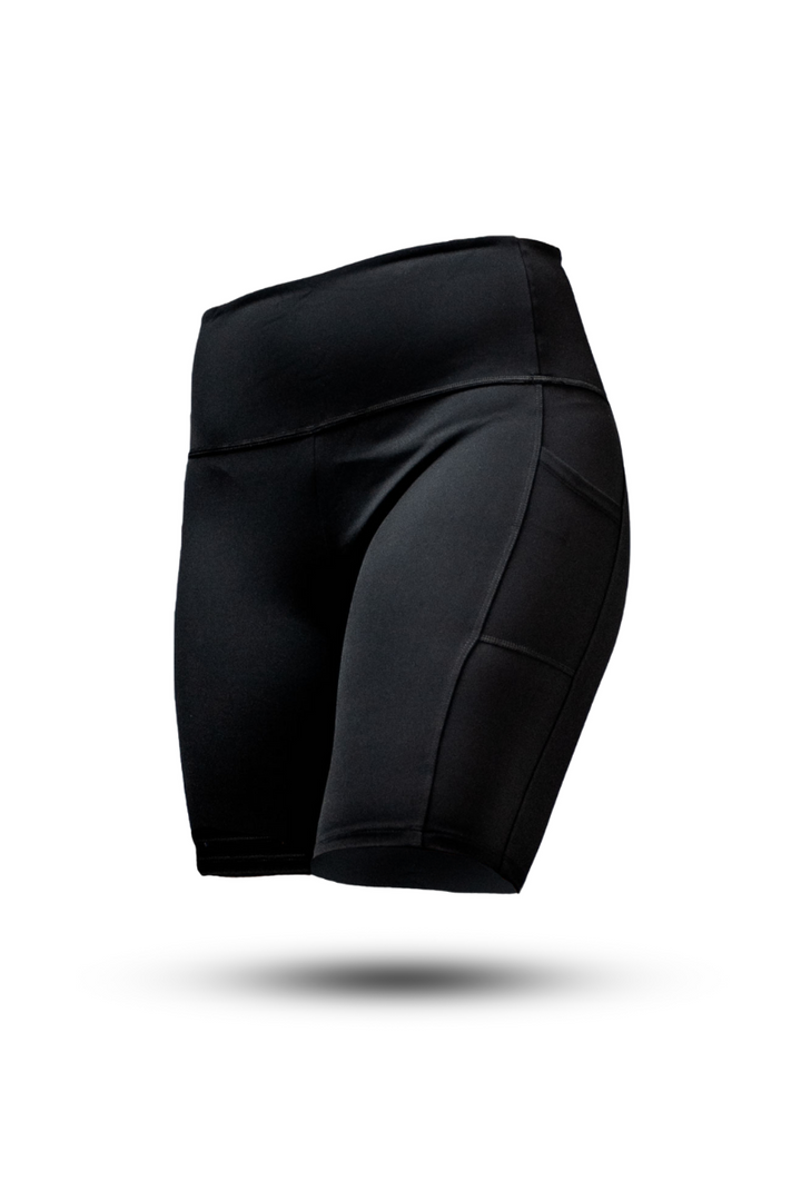 SOHO Women's Technical High Rise Shorts 8" (Black)