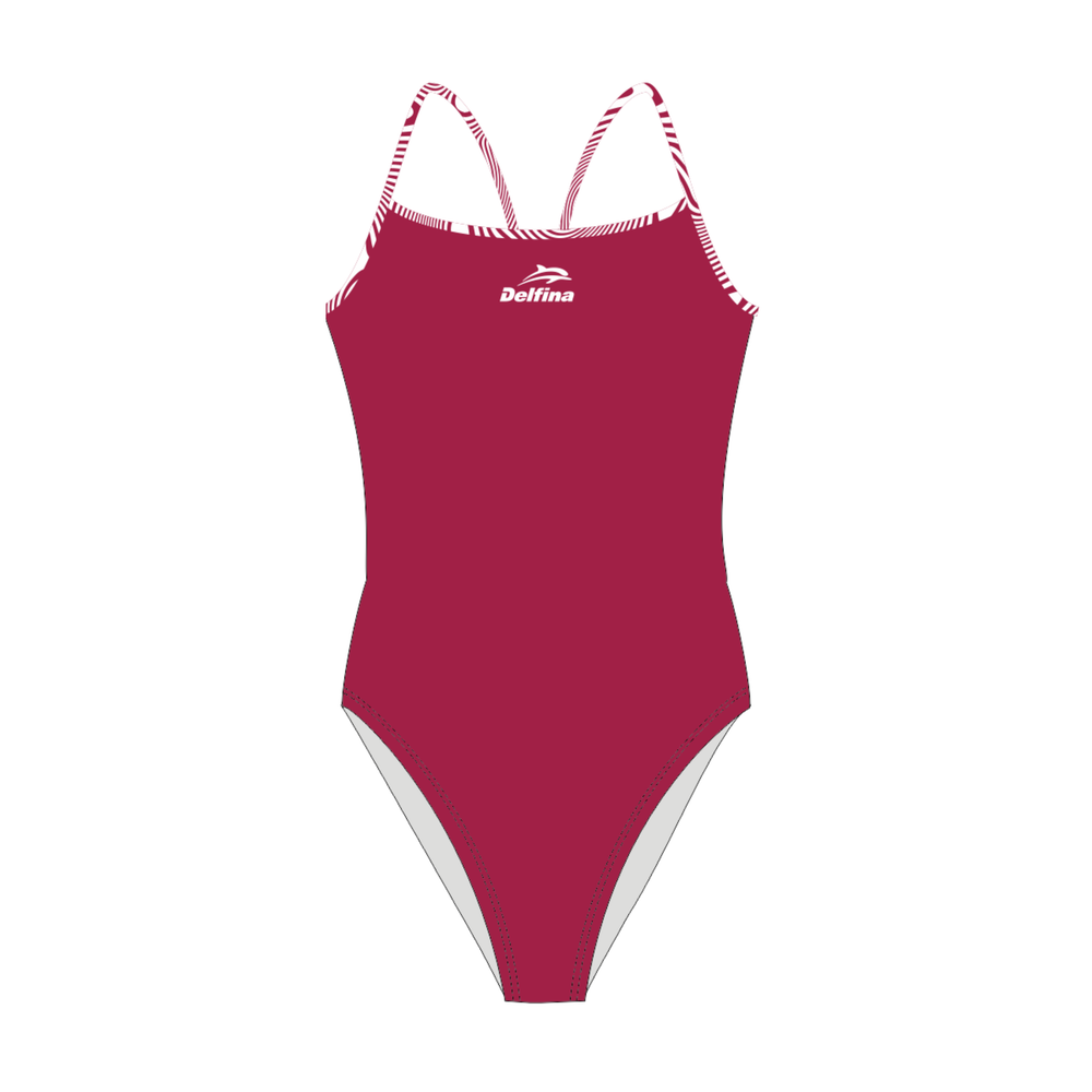 Flow Maroon Women's One-Piece Lightback Swimsuit – view 2