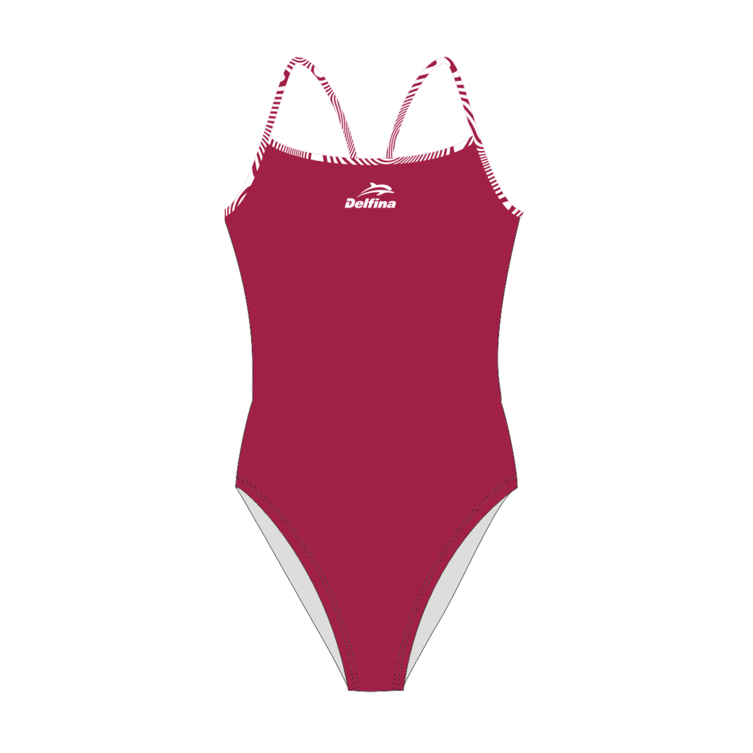 Flow Maroon Women's One-Piece Lightback Swimsuit – view 2