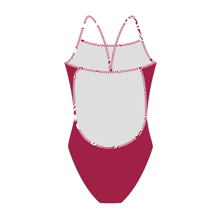Flow Maroon Women's One-Piece Lightback Swimsuit – view 3