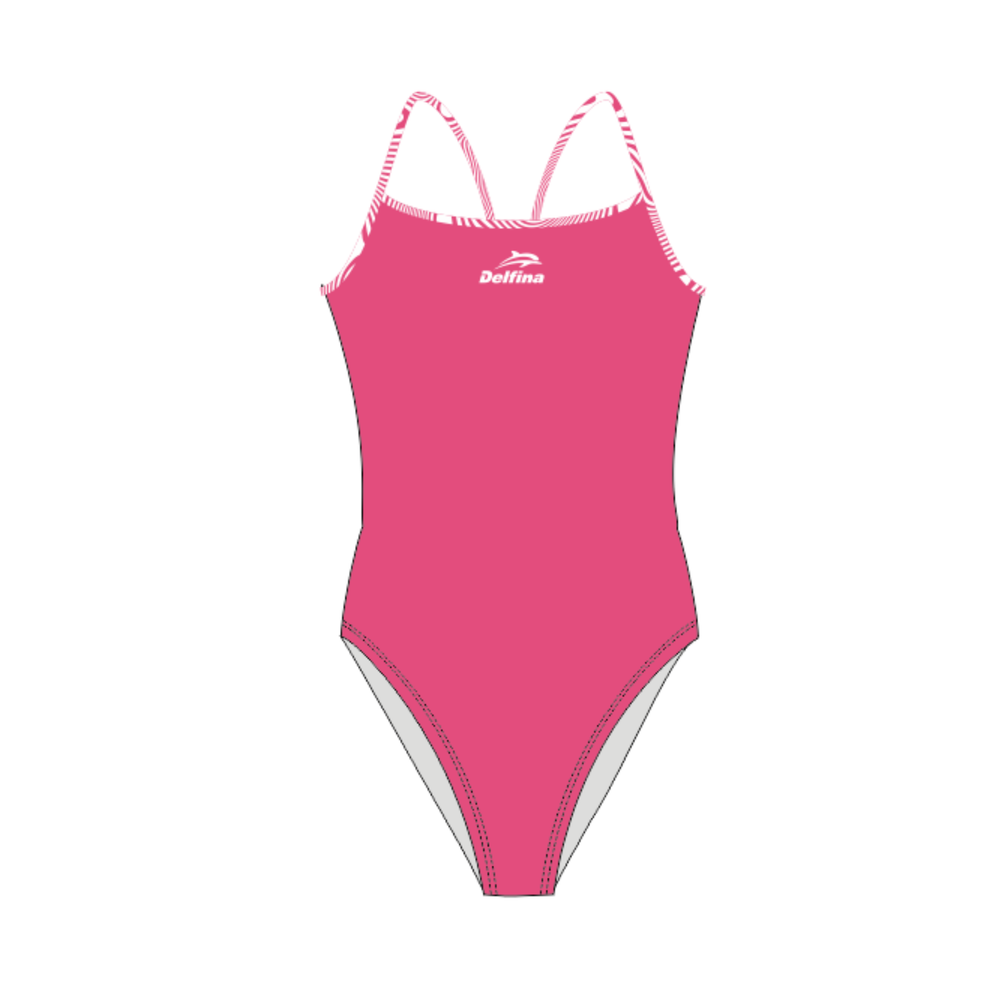 Flow Pink Women's One-Piece Swimsuit – view 2