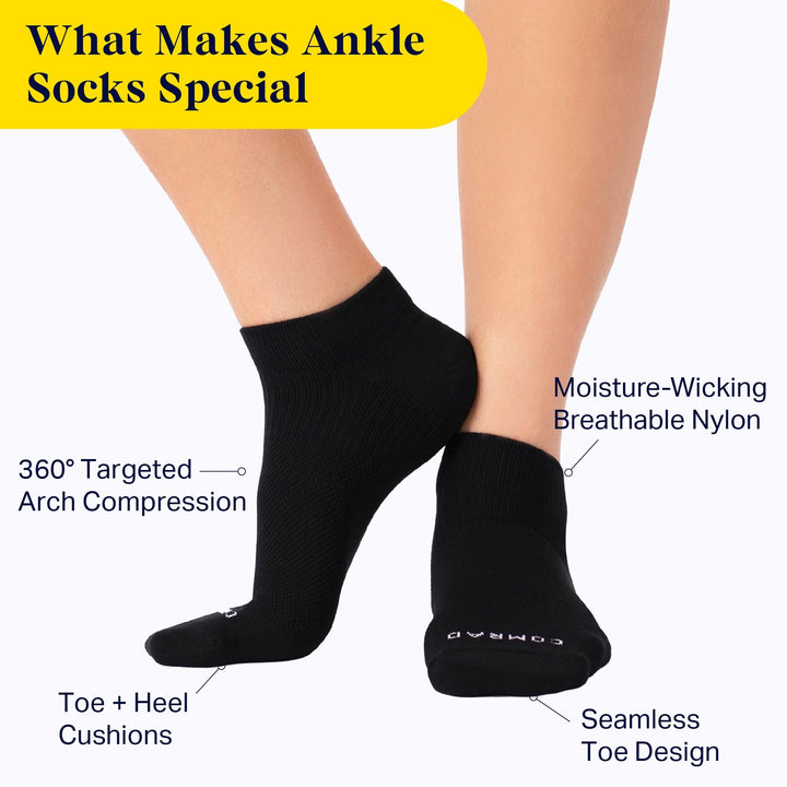 Ankle Compression Socks – 4 Pack