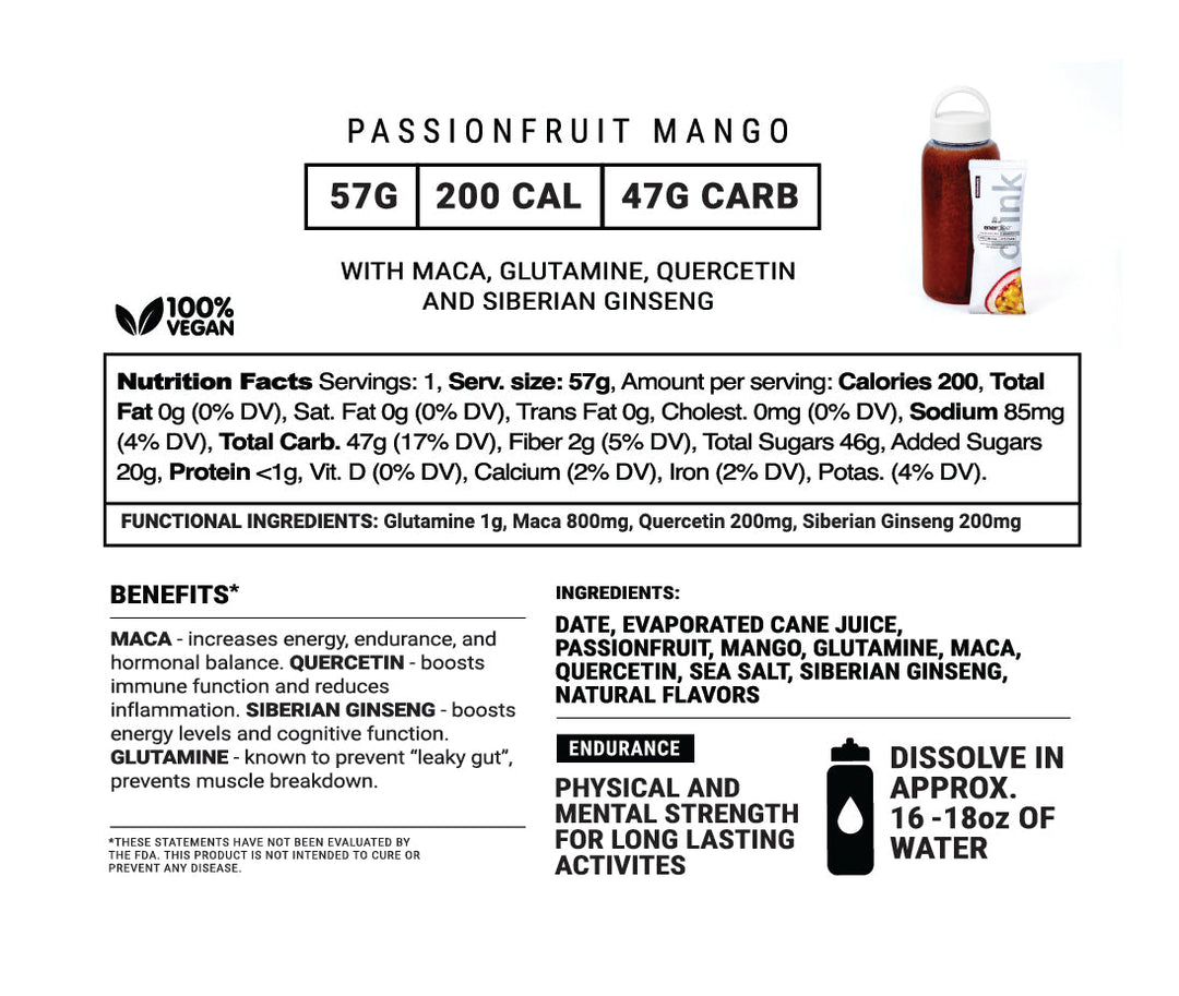 Passionfruit Mango Endurance Drink w/Adaptogens