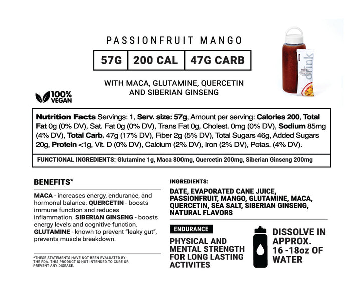 Passionfruit Mango Endurance Drink w/Adaptogens