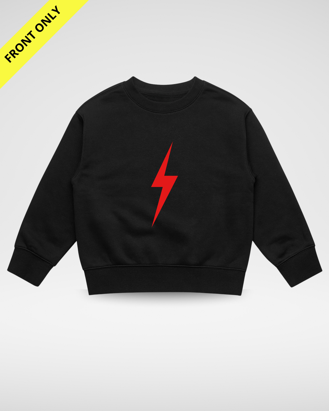 Kids' Crimson Bolt Crewneck – Black