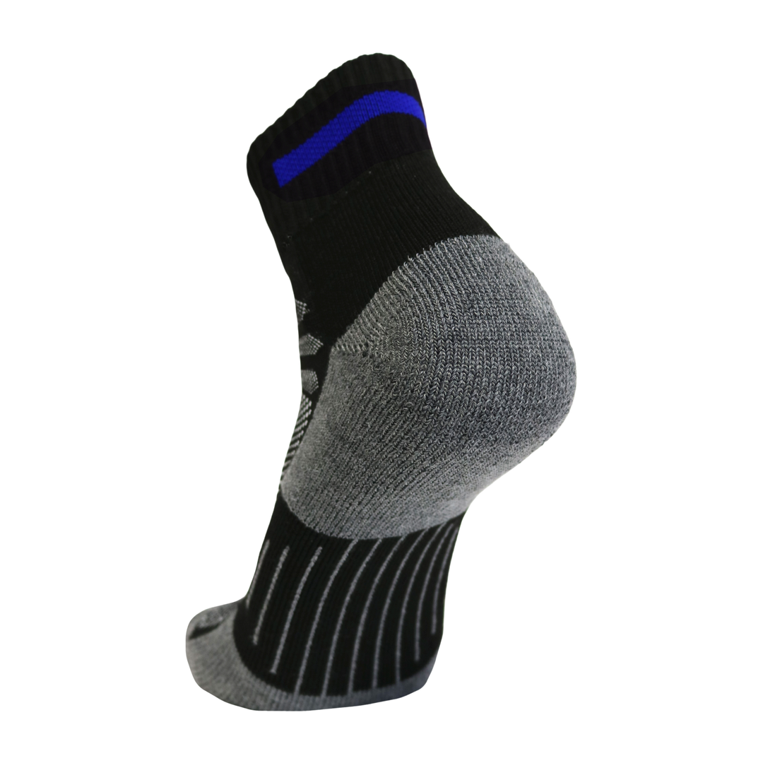 Blue Line Quarter Sock