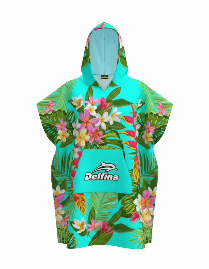 Hooded Poncho Towel – Bold Tropics – view 3