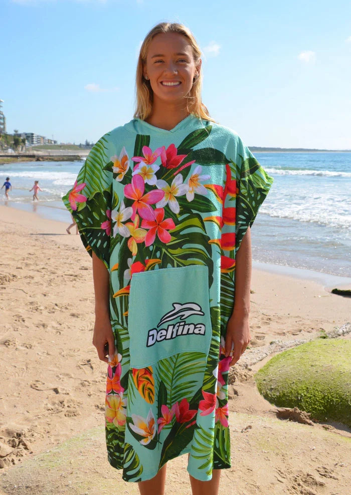 Hooded Poncho Towel – Bold Tropics – view 9