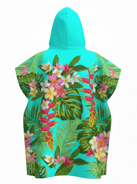 Hooded Poncho Towel – Bold Tropics – view 4