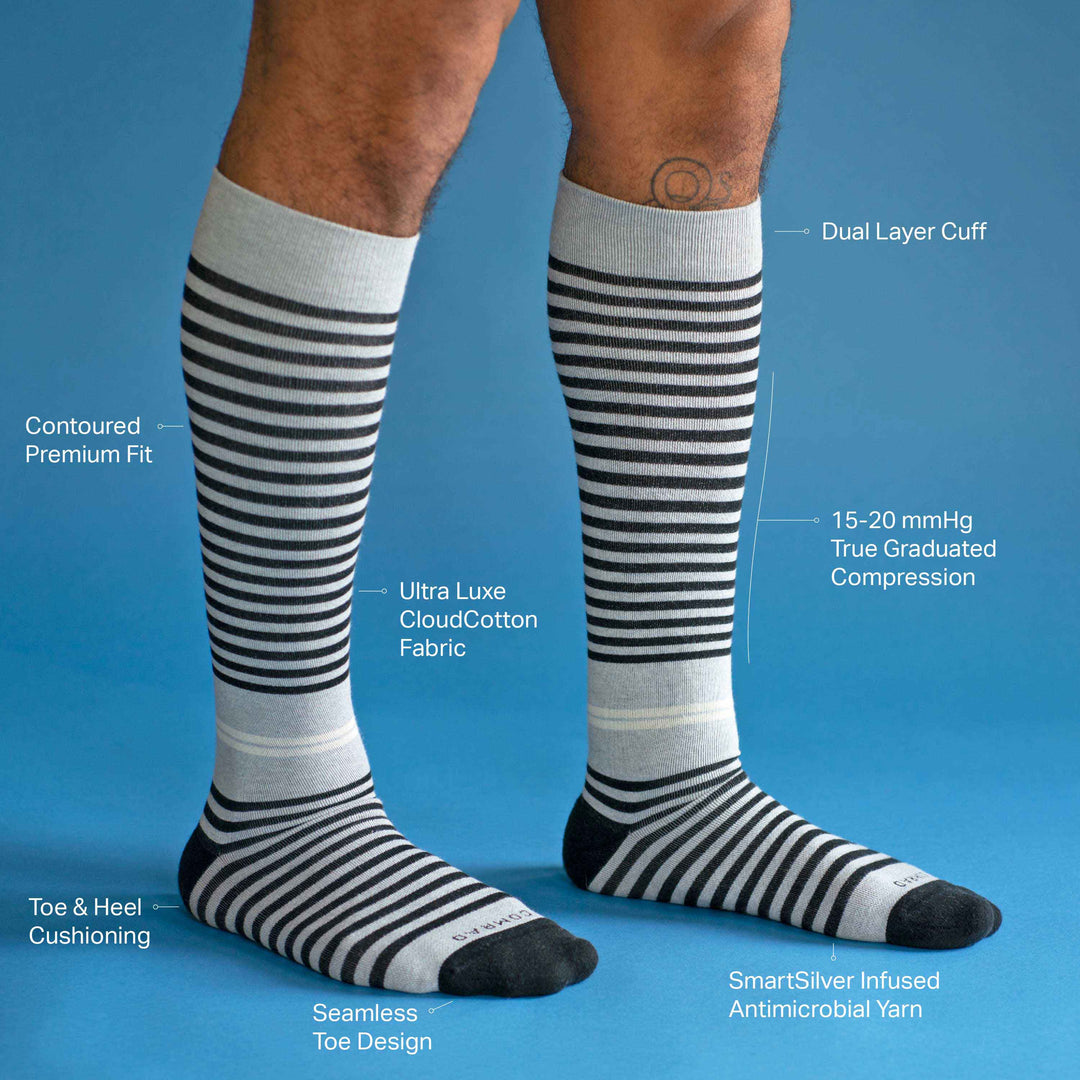 CloudCotton Compression Socks – Stripes