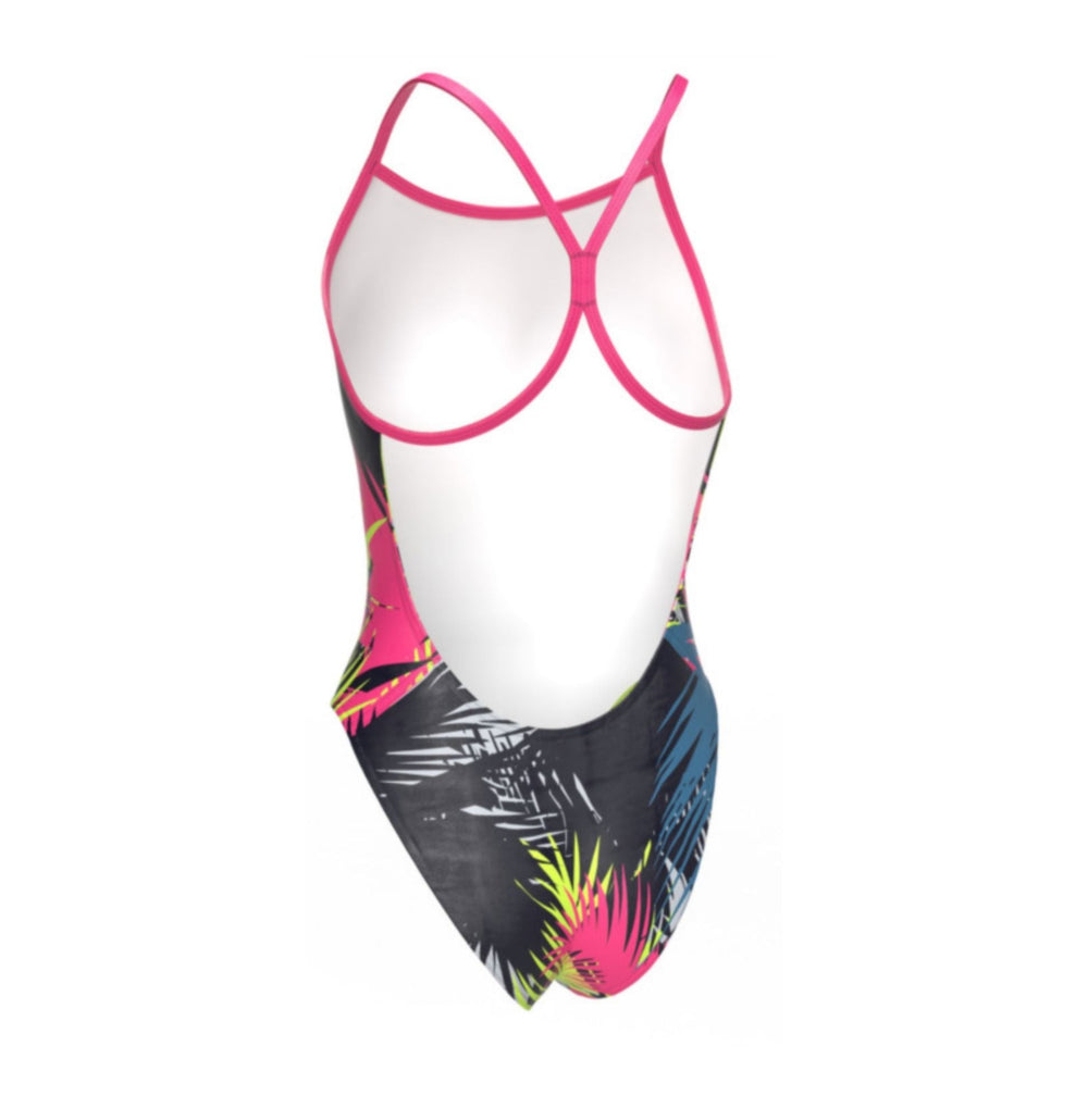Coconut Leaves Women's Lightback One Piece Athletic Swimsuit – view 2