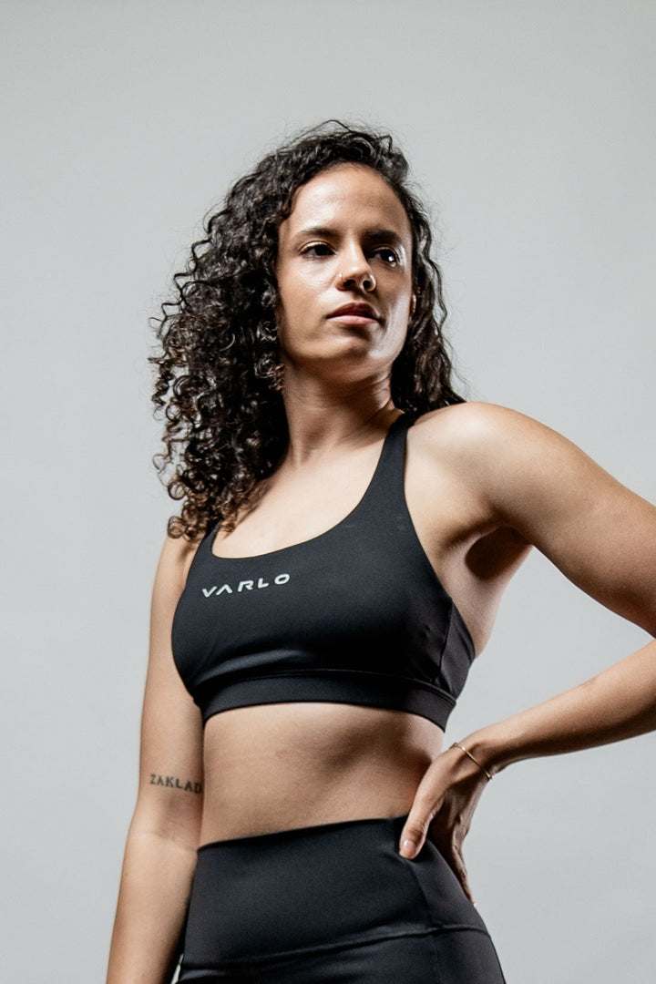 Women's SOHO Cross Back Sports Bra (Black)