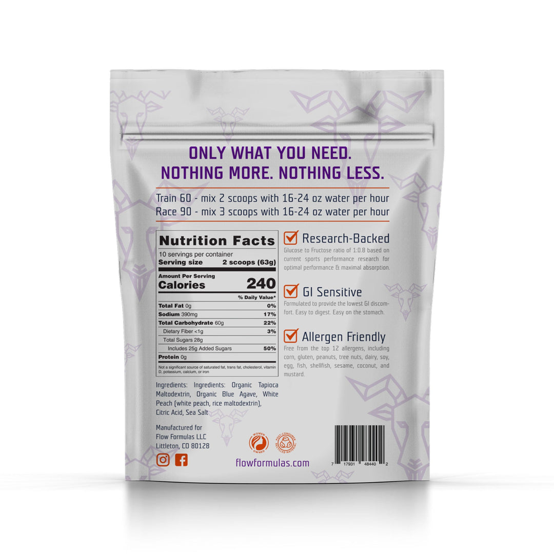 Endurance Drink Mix – Hillary Allen White Peach Edition (10 Servings)