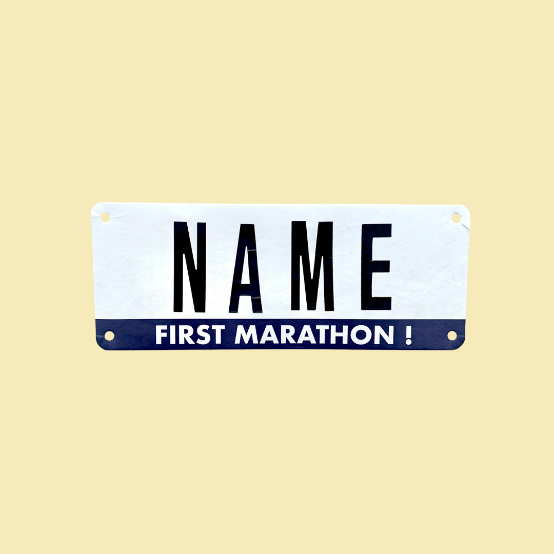 First marathon Race Name Bib Kit by Pen and Paces – product image 1