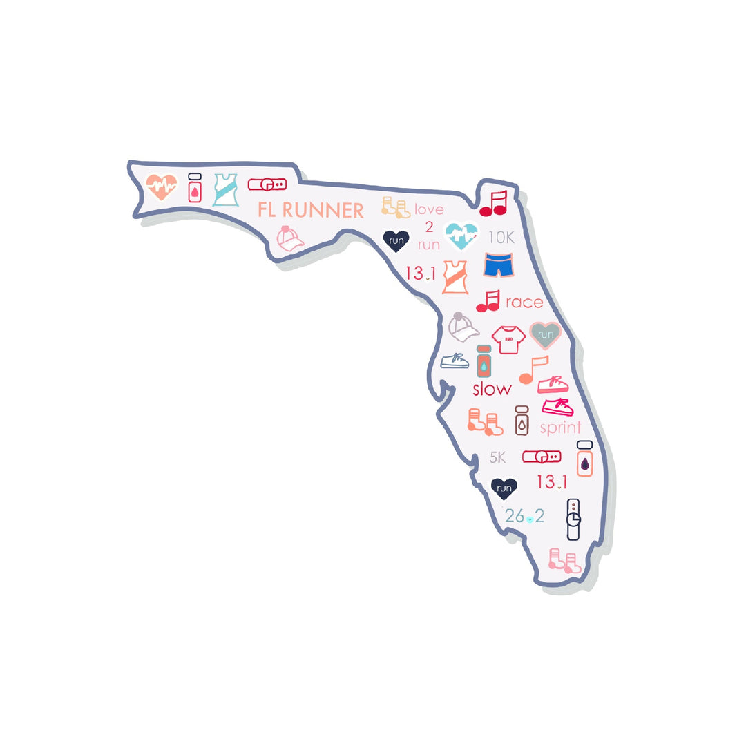 Florida Runner Sticker by Pen and Paces