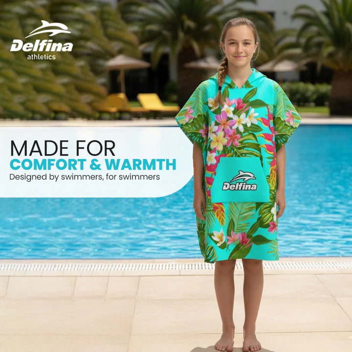 Hooded Poncho Towel – Bold Tropics – view 6