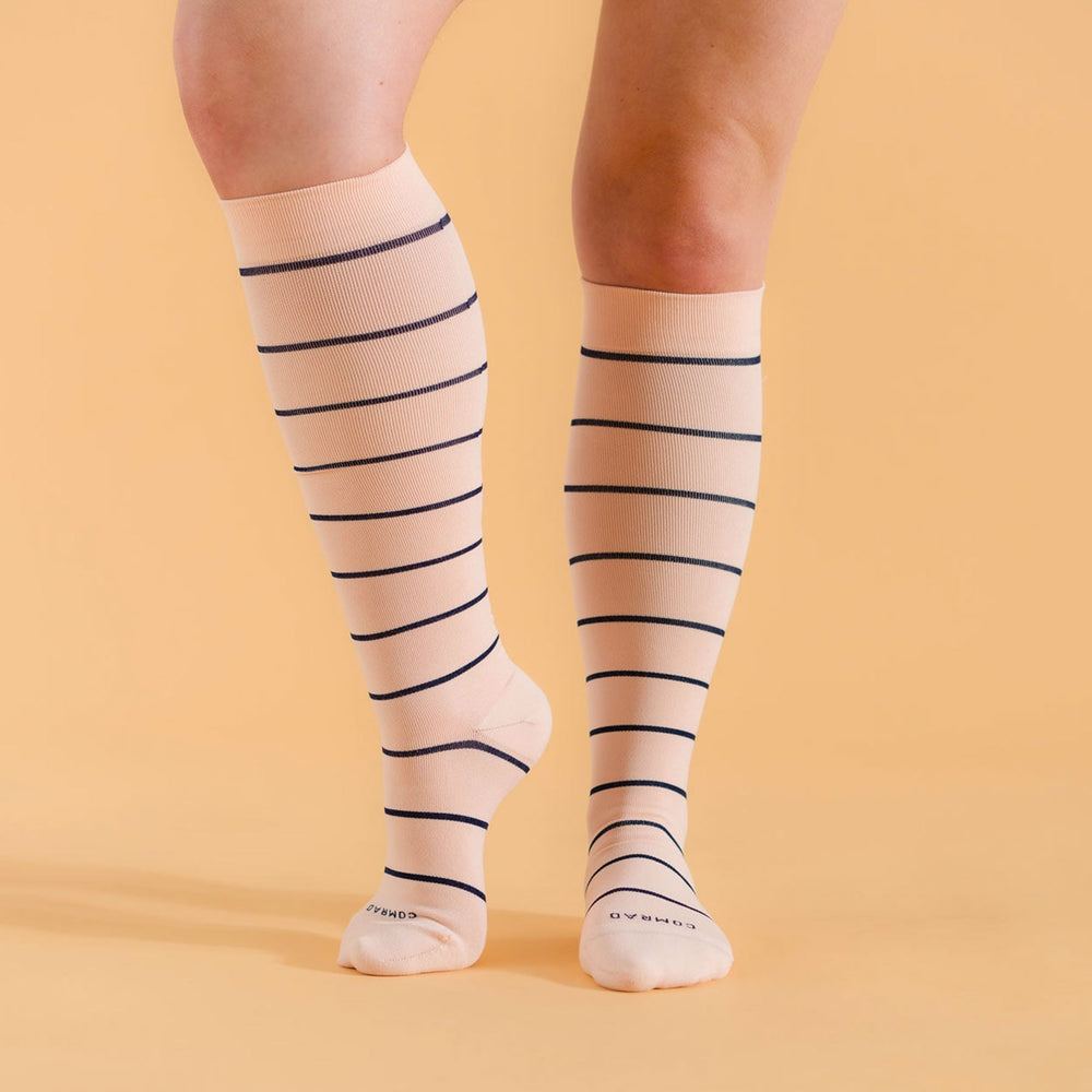 Knee-High Compression Socks – Stripes