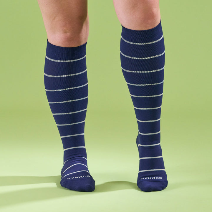 Knee-High Compression Socks – Stripes (20-30 mmHg)