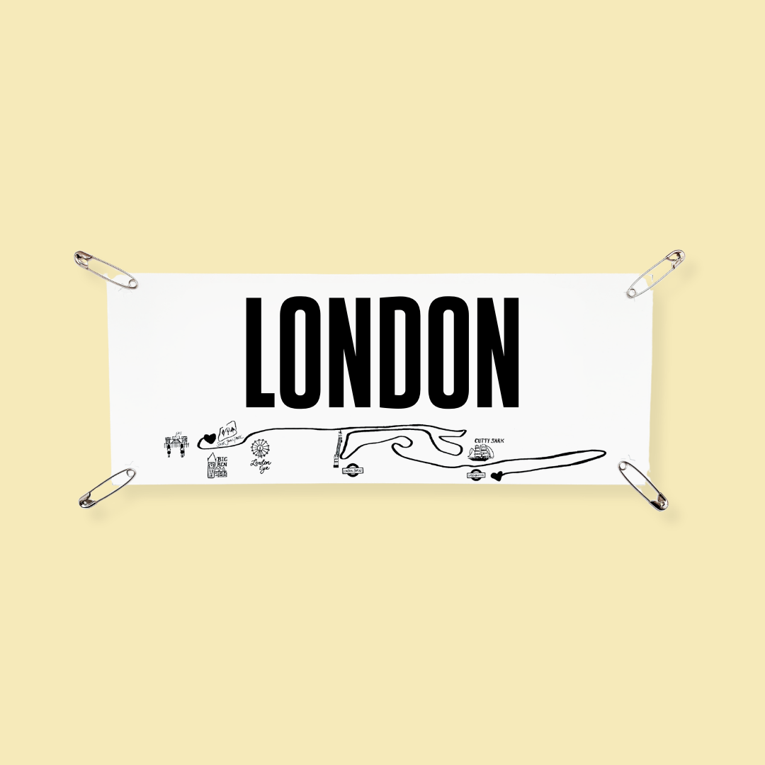 London - Marathon Name Bib Kit by Pen and Paces – product image 1