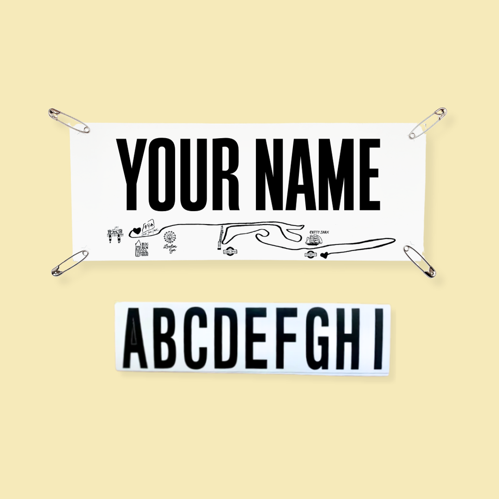 London - Marathon Name Bib Kit by Pen and Paces – product image 2