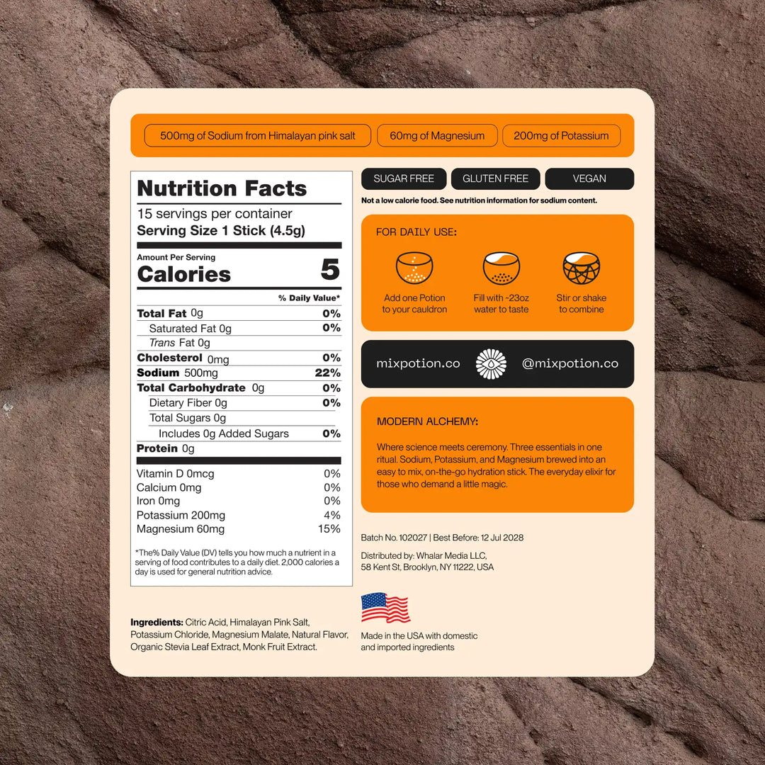 Potion Electrolyte Drink Mix – Orange