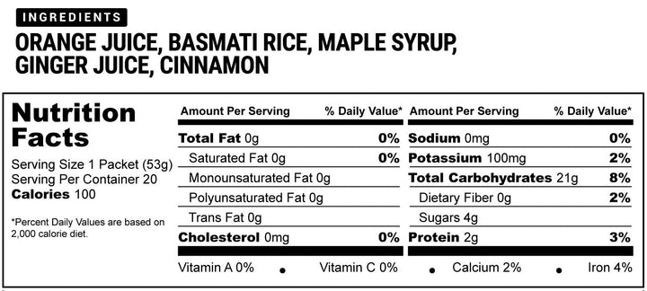 Orange – Power Snack (Vegan) 100 Kcal