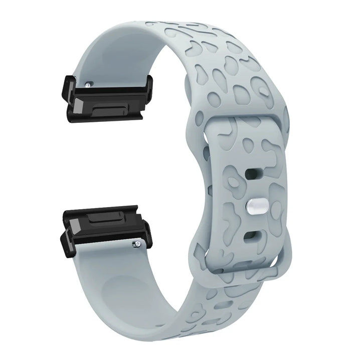 Garmin QuickFit 22/26mm Embossed Silicone Band with Tuck Closure