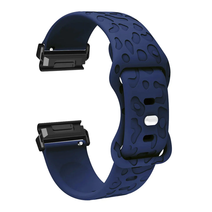 Garmin QuickFit 22/26mm Embossed Silicone Band with Tuck Closure