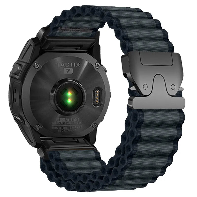 Garmin QuickFit 20/22/26mm Parachute Nylon Band with Hook Buckle