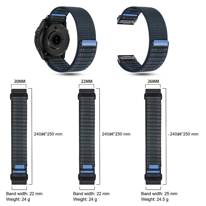 Garmin QuickFit 20/22/26mm Lightweight Nylon Loop Band