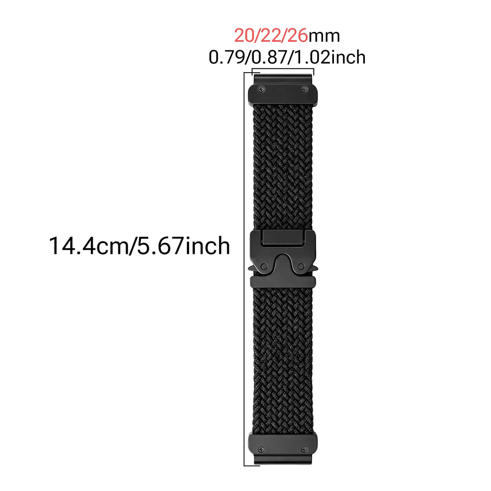 Garmin QuickFit 20/22/26mm Braided Stretch Nylon Band