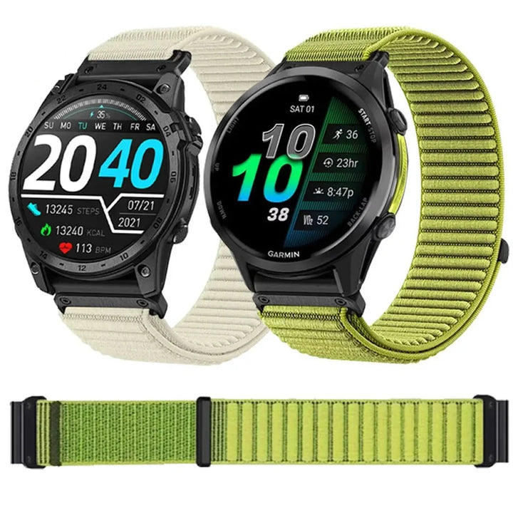 Garmin QuickFit 20/22/26mm Elastic Woven Nylon Hook-and-Loop Band