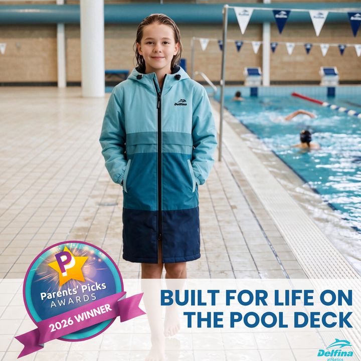 Delfina Kids Swim Parka Jacket with Removable Sleeves – view 3