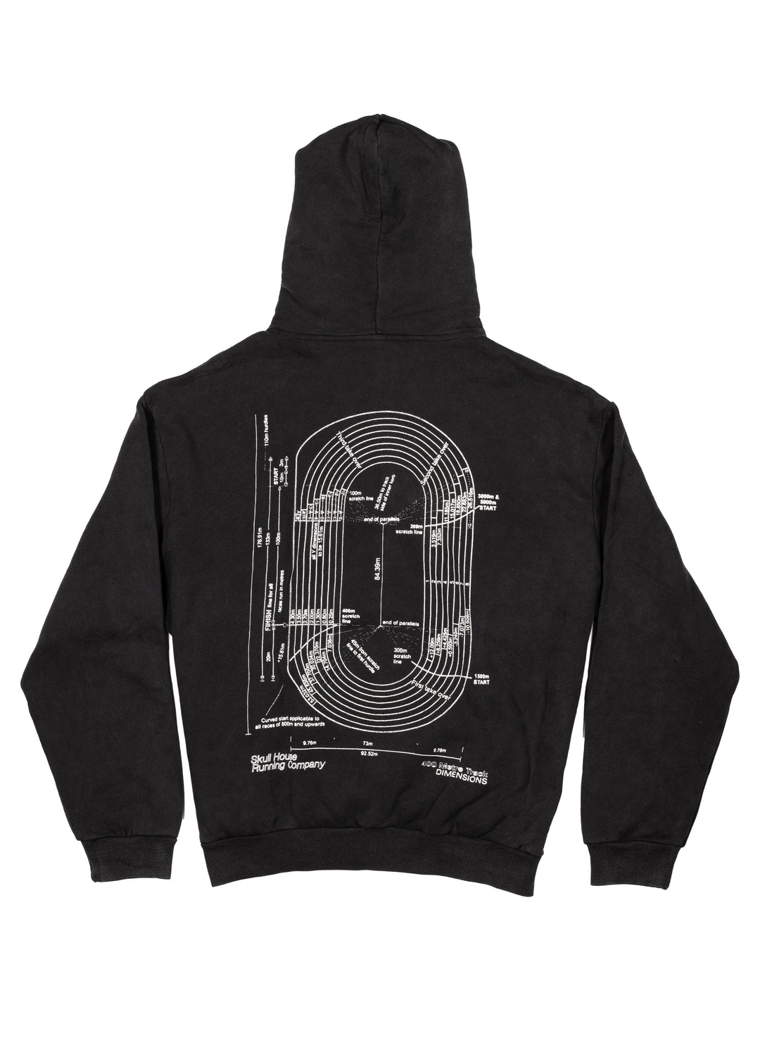 'Dimensions' Hoodie, Unisex – Washed Black