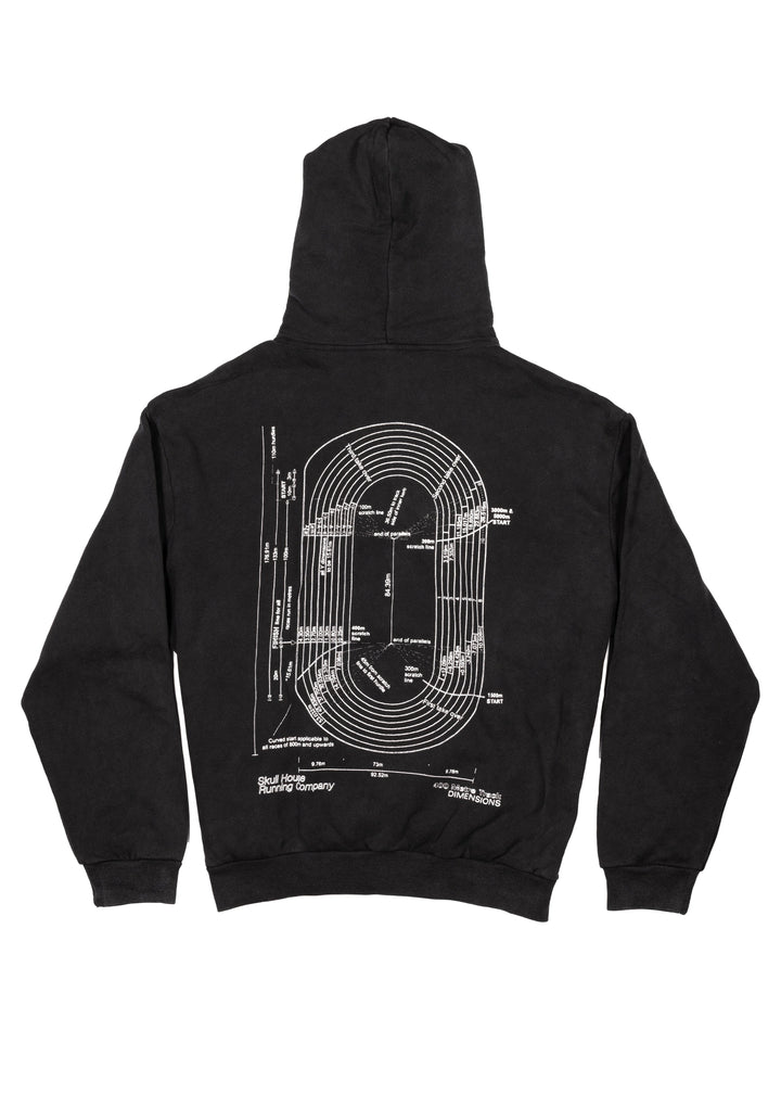 'Dimensions' Hoodie, Unisex – Washed Black