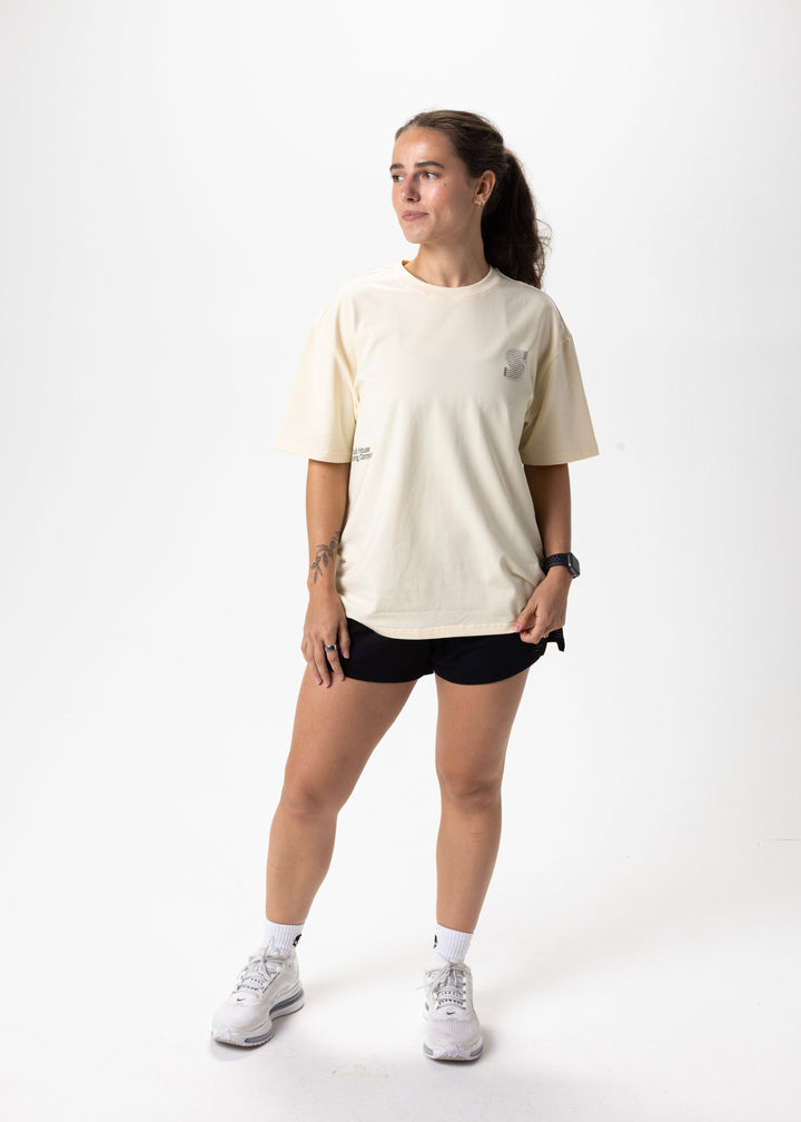 Dimensions Oversized Tee, Unisex – Butter