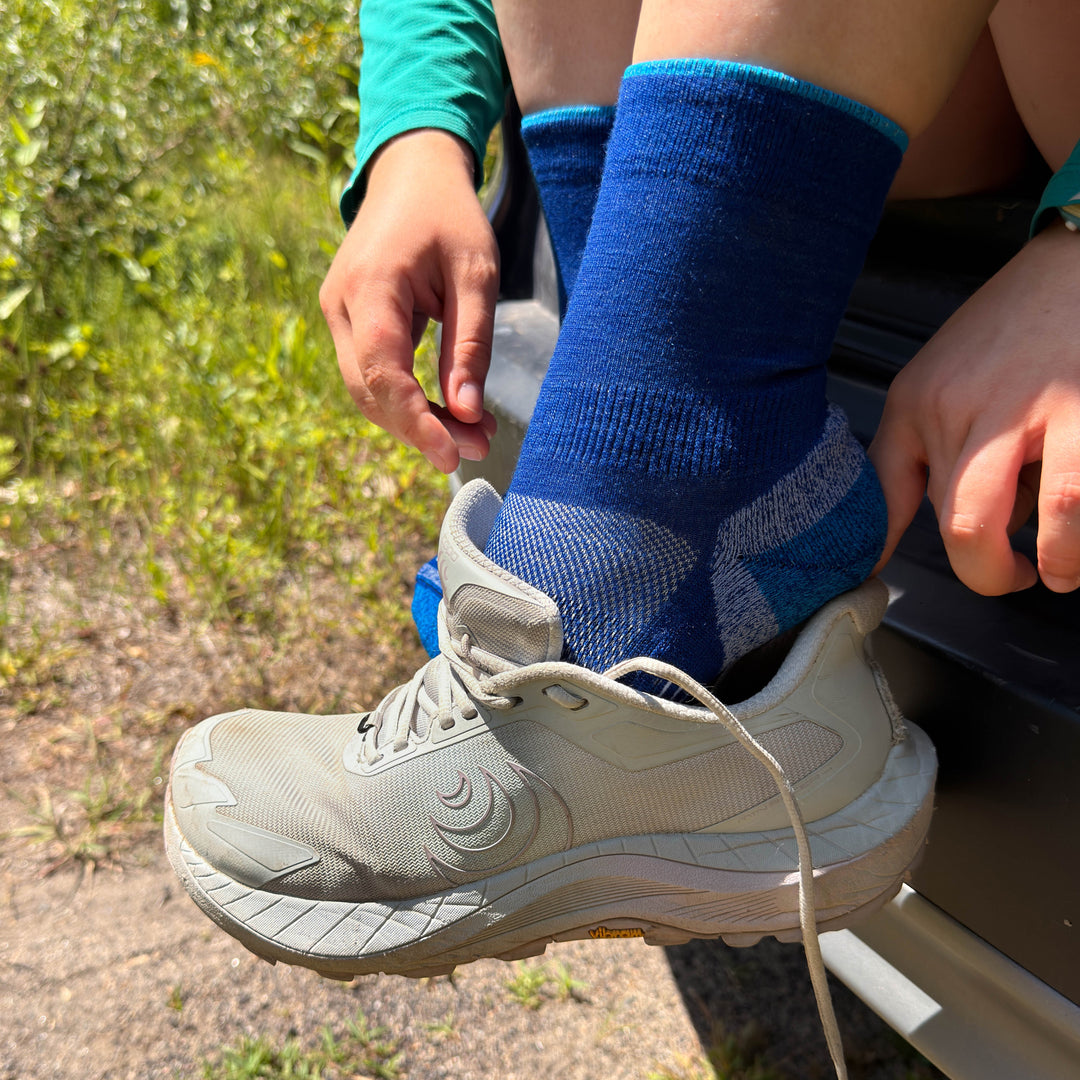 Merino Wool Trail Running Socks - Micro Cushion Mini Crew – view 8