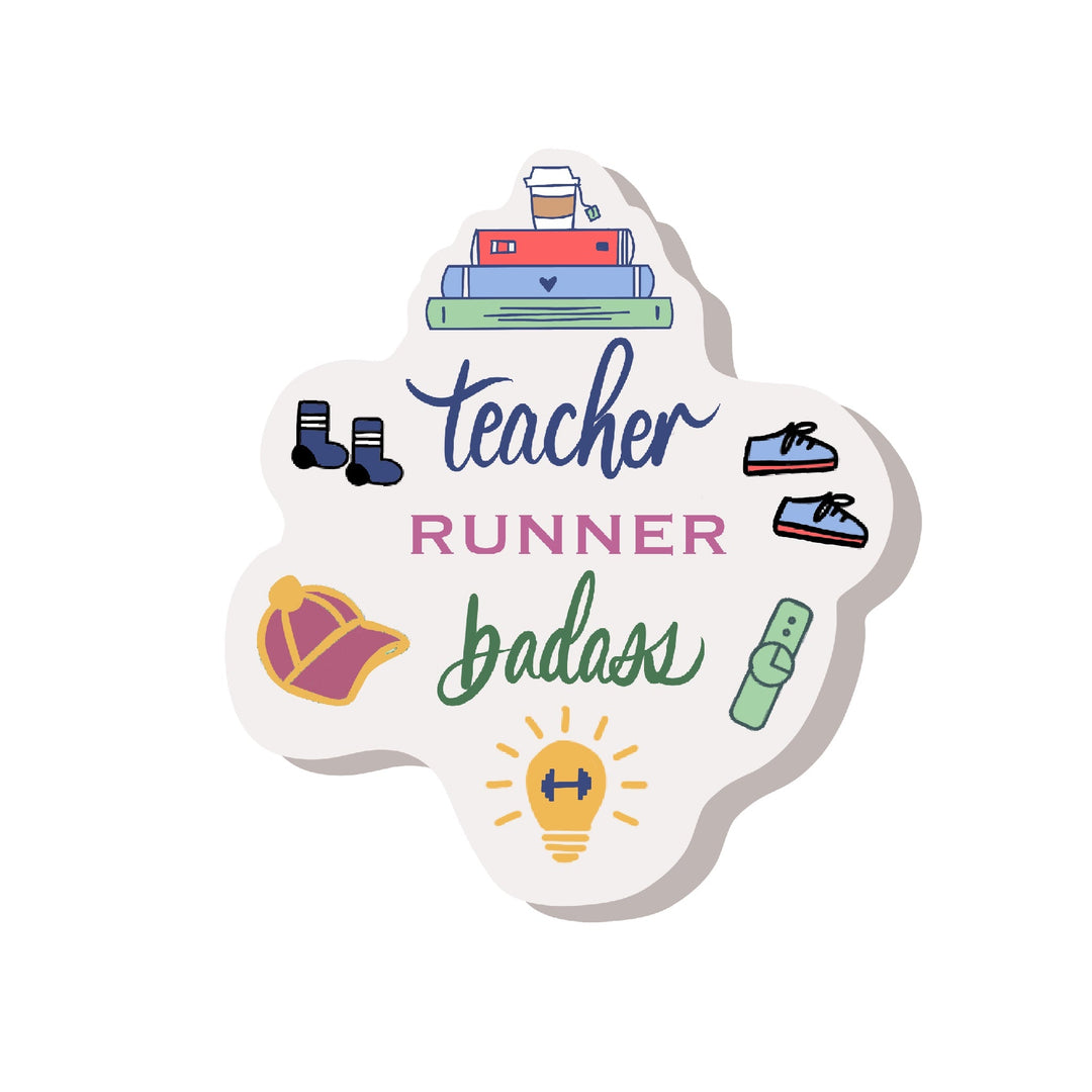 Teacher Runner Sticker by Pen and Paces