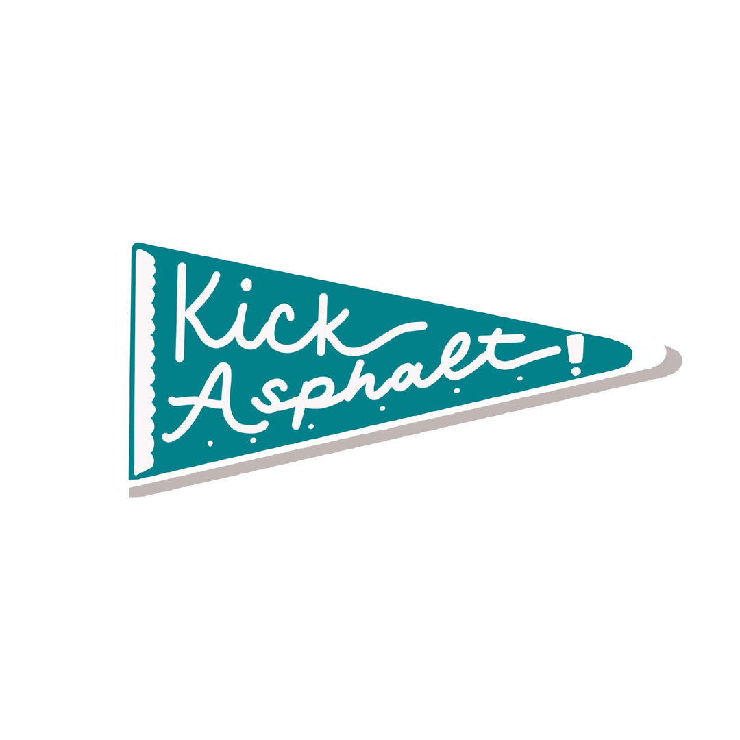 Kick asphalt Sticker by Pen and Paces