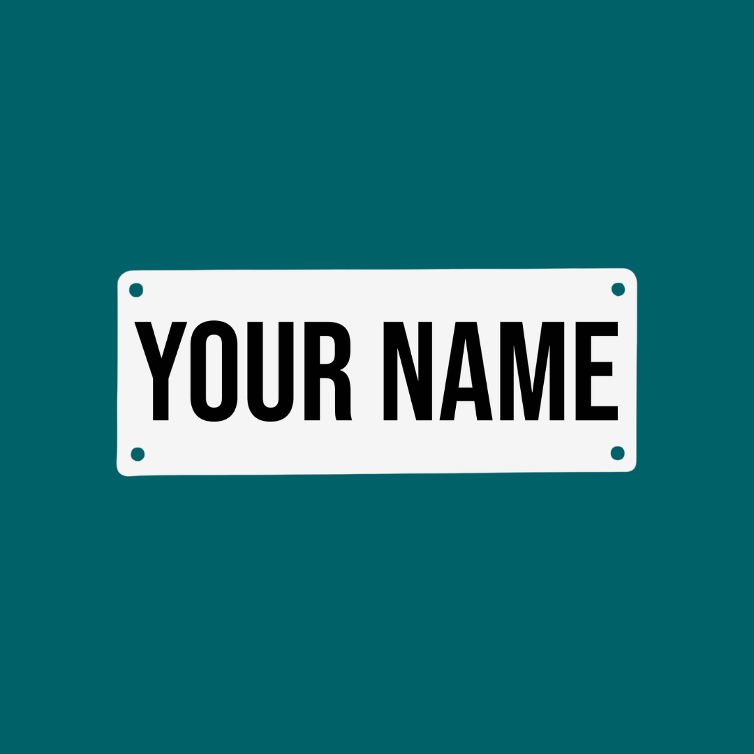Name Bib Kit- Black Letters/ White Bib by Pen and Paces – product image 1