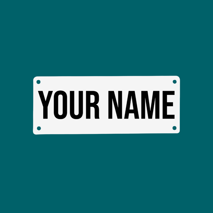 Name Bib Kit- Black Letters/ White Bib by Pen and Paces – product image 1