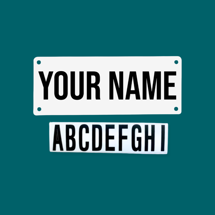Name Bib Kit- Black Letters/ White Bib by Pen and Paces – product image 2