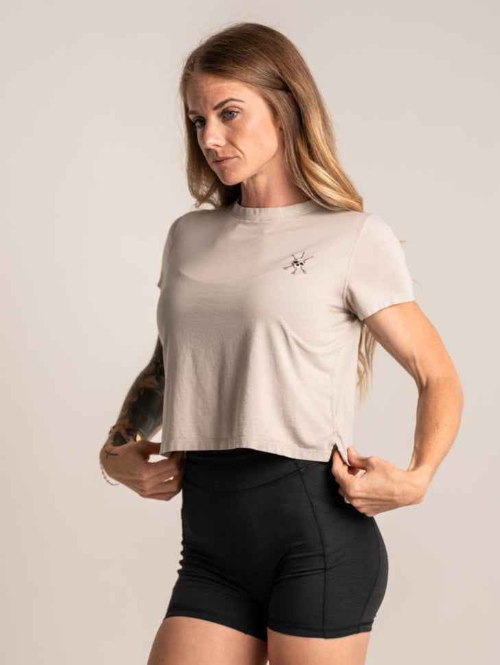 Women's Encore Crop Tee – Bone